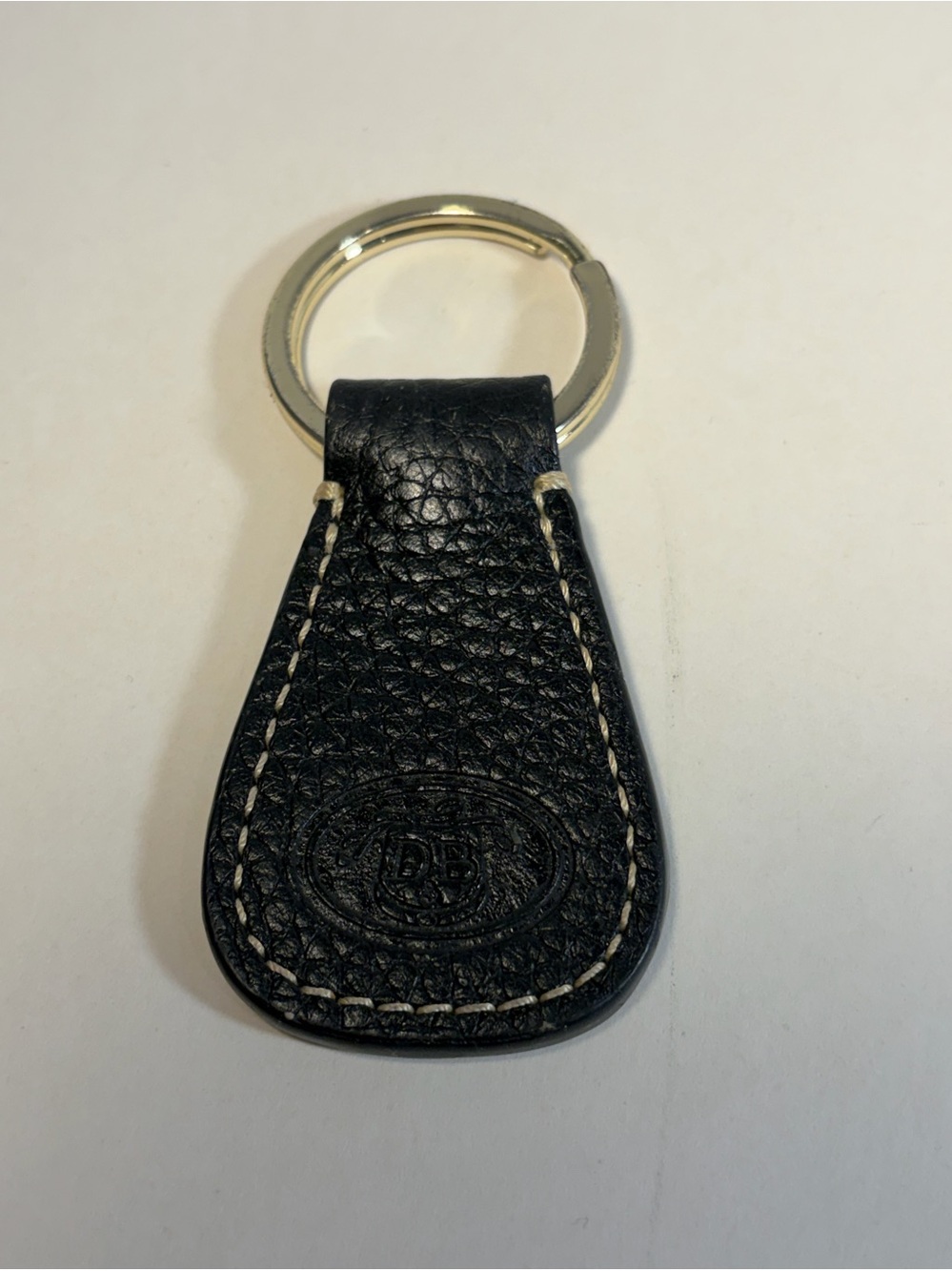 Vintage Dooney & Bourke All-Weather Leather Key Chain Black